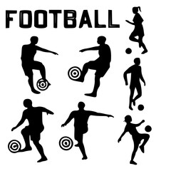 Silhouette football player's