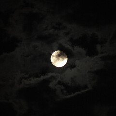 full moon on a cloudy night