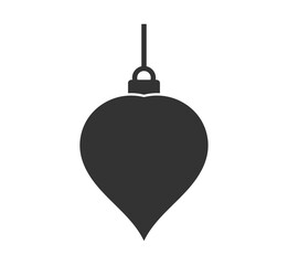 Christmas ball hanging ornament icon. Vector illustration.