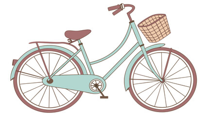 vintage bicycle on a white background