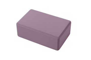 Purple foam yoga block assisting in balance and stretching during fitness or pilates exercise