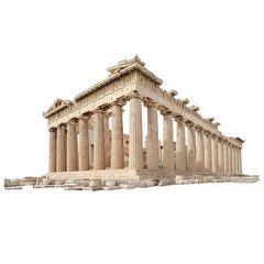 Obraz premium Parthenon Ancient Greek Temple isolated on a transparent background