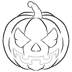halloween pumpkin head vector