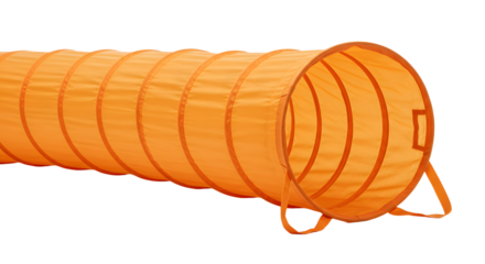 BABY TOYS - Orange children's play tunnel for crawling and active indoor or outdoor games, perfect for fun and exercise