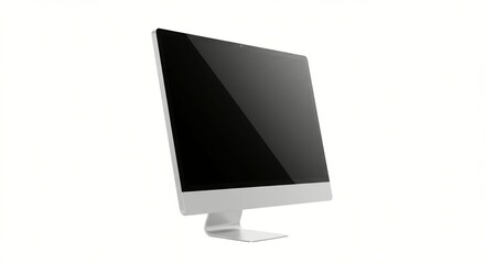 Modern Computer Monitor Display on White Background - Sleek Technology