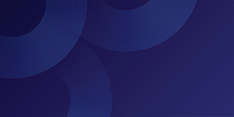 Abstract glowing geometric lines on dark background. Elegant shiny blue rounded lines pattern. Modern futuristic graphic. Suit for poster, banner, brochure, vector