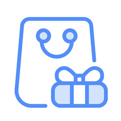 gift icon with lineal color style