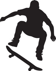 Skateboarder on a white background. Vector illustration.