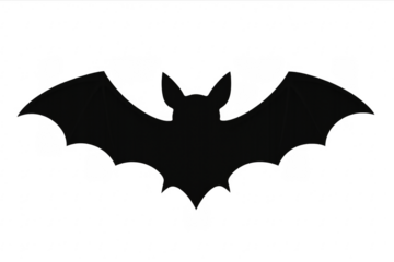 Flying bat halloween silhouette black animal icon