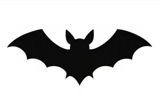 Flying bat halloween silhouette black animal icon