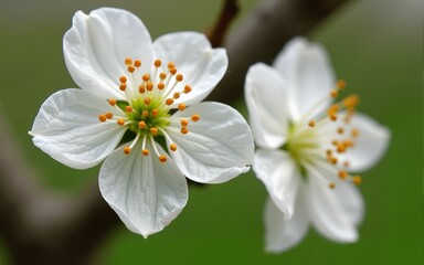 Fototapeta premium Japanese Cherry (Prunus serrulata), Queen's University, Belfast, Northern Ireland, UK. High quality