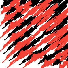 Abstract Red and Black Diagonal Brush Stroke Pattern,Grunge Slanted Stripes Background,Dynamic Paint Splatter Texture,Modern Graphic Vector Wallpaper
