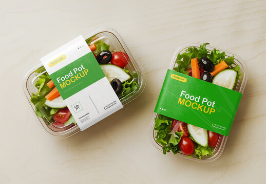 Minimal Plastic Food Container Mockup