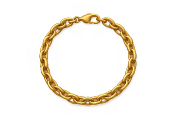 Gold chain bracelet with lobster clasp, luxury fashion accessory, jewelry design element on transparent background