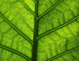 A Macro View of a Leaf's Veins