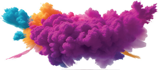 Red and blue watercolor paint splashes with a smoke effect texture on a grunge paper background