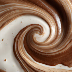 Swirl of Creamy Chocolate, Vanilla, and Caramel Delights A Sweet, Decadent, and Delicious Treat