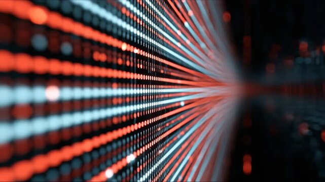 Technology Background Digital Data Server Cyberspace with Code. Animation Internet Artificial Intelligence Networking for Machine Deep Learning. Concept of Modern Digital Ai Database Information