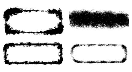 set of grunge frames