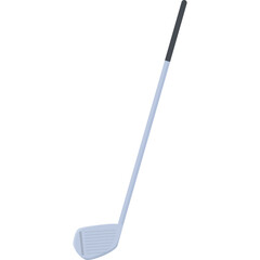 Light Blue Golf Club with Black Grip on a Transparent Background Designed for Sports and Leisure Activities