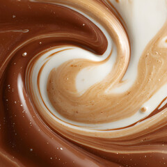 Abstract Chocolate Swirl Decadent Fusion of Dark and White Chocolate Delight