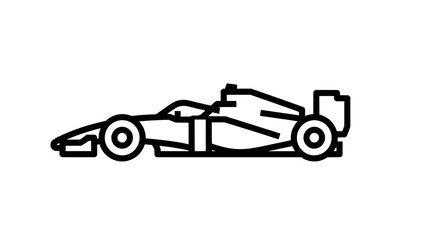 Obraz premium Minimal F1 Car Vector Icon Style