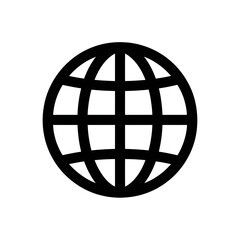 Global Network Connection Icon - Representing Worldwide Communication and Interconnectivity