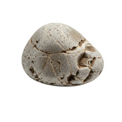 Fototapeta premium Textured, light-grey rock against a solid black background