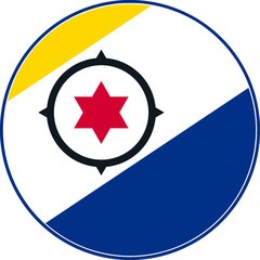 Bonaire Circle Flag, Bonaire Flag Icon