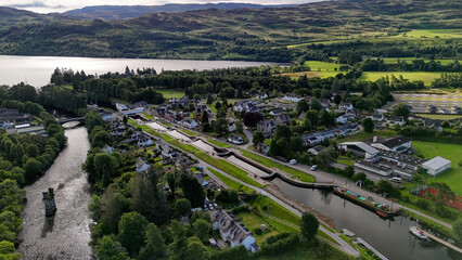 fort augustus drone shot