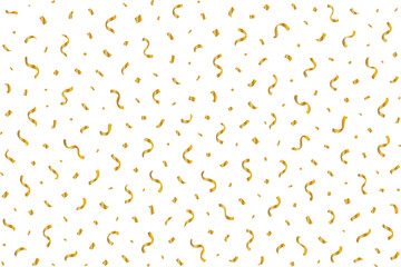 Celebration confetti frame background. festive decorative border with shiny ribbons and scattered shapes, perfect for party invitation, greeting card, or event design template