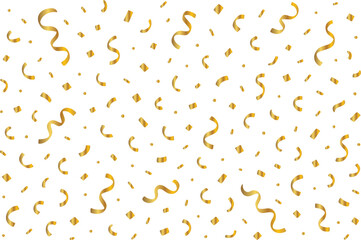 Celebration confetti frame background. festive decorative border with shiny ribbons and scattered shapes, perfect for party invitation, greeting card, or event design template