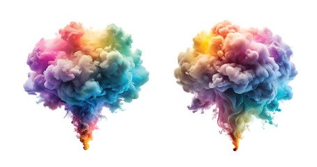 Fototapeta premium Steam Cloud Explosion Abstract: Artistic steam cloud, soft abstract flow, PNG style.