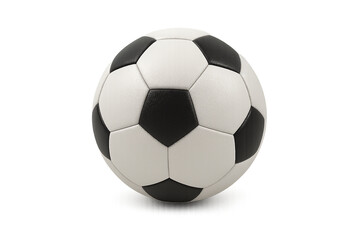 Obraz premium Classic Black and White Soccer Ball Isolated on Transparent Background — Sports and Game Concept