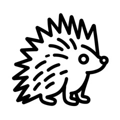 Spiky Forest Animal Porcupine Icon 