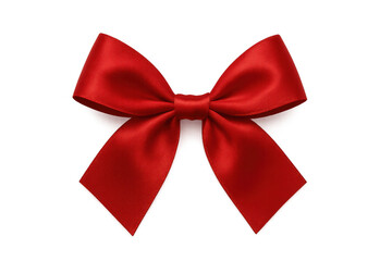 Fototapeta premium Red bow on transparent background, symbolizing celebration, gift giving, and festive occasion decoration