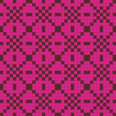 Seamless Pixel Art Mosaic Pattern Background