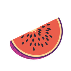 Vibrant Watermelon Slice with Seeds, a Refreshing Summer Treat.