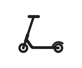Modern electric scooter on a white background