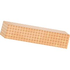 Stack of Crispy Golden Brown Waffle Biscuits on a Transparent Background