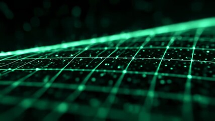 Abstract Green Grid - A Futuristic Technology Visualization. - Powered by Adobe
