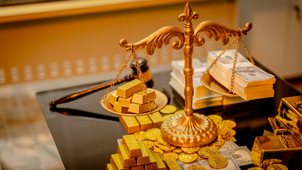 Regulatory oversight meets tangible assets: A powerful gold standard is visually reinforced as a...