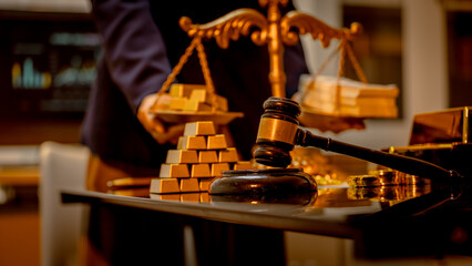 Regulatory oversight meets tangible assets: A powerful gold standard is visually reinforced as a...