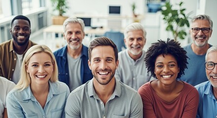 Obraz premium Diverse smiling team — friendly corporate group portrait