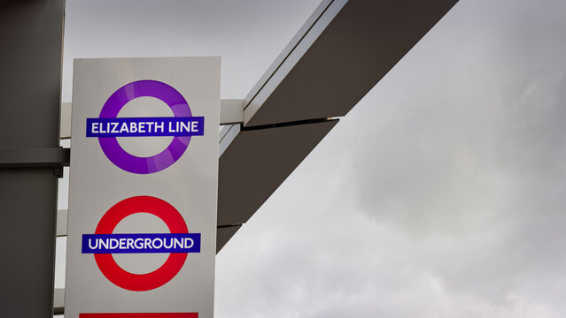 Ealing Broadway underground  station. London public transport. Ealing Broadway station, London, UK - March 20, 2024.