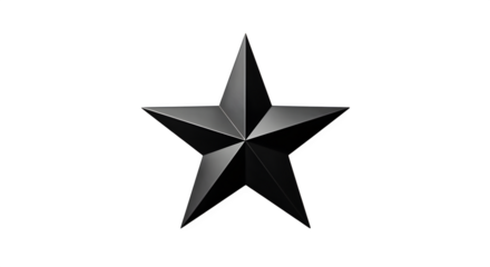 Black metal fivepointed star wall decor.
