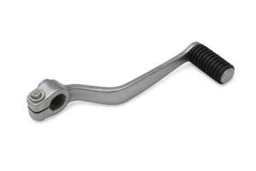 Motorcycle gear shifter pedal isolated on transparent background, changing speed, spare part, mechanism, engineering