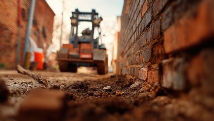 Fototapeta premium Construction Site Alleyway