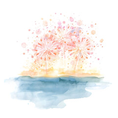 new year background with fireworks