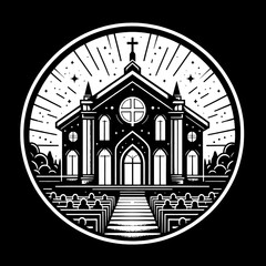 Fototapeta premium silhouette of the cathedral
